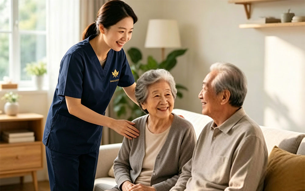 What services are included in home-based elderly care and nursing?